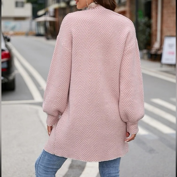 Cozy chevron pattern duster cardigan - Picture 5 of 16